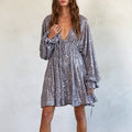 new arrival strap v-neck sequin skirt sexy hot girl skirt drapedclassydress women's summerclassy sense