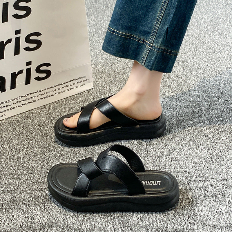 Thick sole slippers for women easiest for matchnew arrivalsummeroutwearfashion sports casual soft bottom beach women's sandals