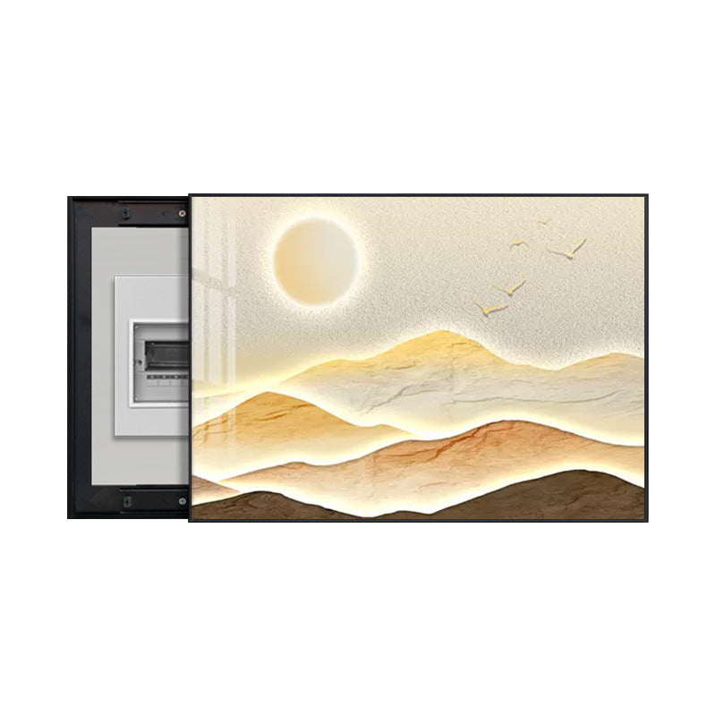 Rizhao Jinshan meter box decorative painting light luxury high sense push-pull blocking distribution box hanging painting mural