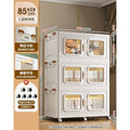Foldable storage cabinet - no assembly required, extra thick, large capacity wardrobe, perfect for rentals, open-door design, ideal for baby snacks and miscellaneous items