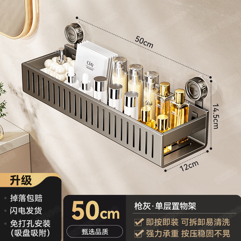 Strong load-bearing suction cup, toilet rack, no punching, bathroom, toilet, washstand, wall-mounted storage rack