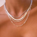Multi-layered hip-hop necklaces wholesale, cross-border hot-selling, personalized metal punk style, high-end unisex jewelry