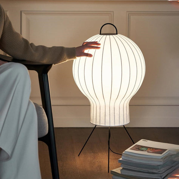 Balloon floor lamp design vertical living room table lamp minimalist cream wind living room sofa bedroom atmosphere silk lamp