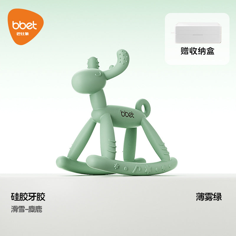 Babibele baby teether - anti-sucking hand toy, silicone chewable toy for babies aged 0-1 year