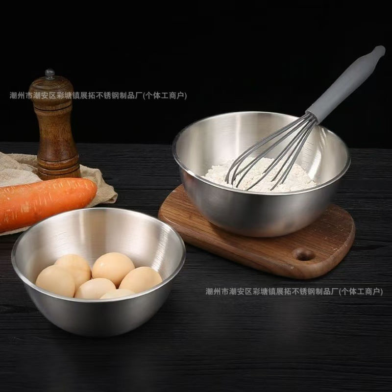 Food grade 304 stainless steel salad basin for washing vegetables, noodles and eggs, kitchen salad basin for delivery