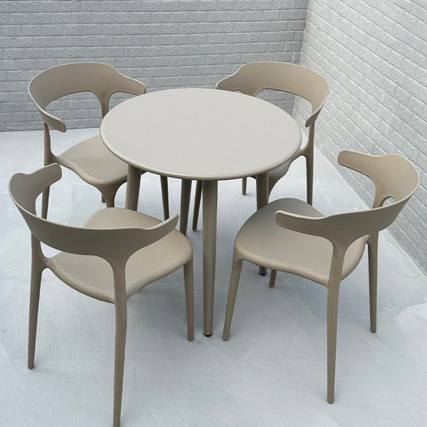 Leisure outdoor tables and chairs simple negotiation room garden outer balcony milk tea shop table and chair combination waterproof and sunscreen do not rust