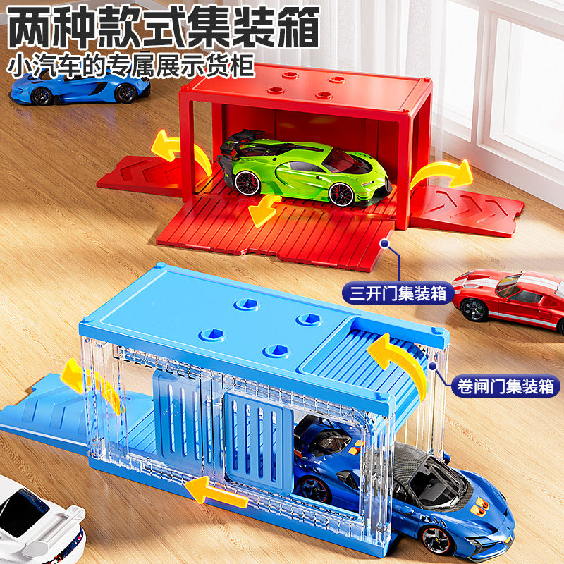 2025 new giant ship container alloy car set - kids' toy, birthday gift for boys, ages 3-6