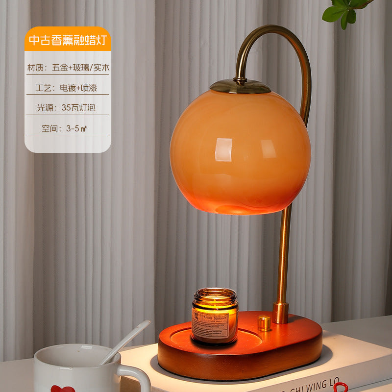 Used light luxury aromatherapy wax melting lamp - decorative ambient light for girls' rooms, bedroom bedside lamp with rotary switch