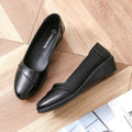 Soft leather loafers - women's work shoes - new slip-on comfort shoes for middle-aged women