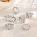 ring set wholesale women's jewelry niche design accessible luxuryclassy glossy hand jewelry ring stylish accessories