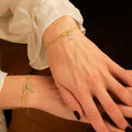 Amazon's new zircon 26 letter bracelet fashion concentric knot round snake bone bracelet couple friendship bracelet