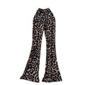 Fashionins wear sexycasual bootcut pants for women autum stretch tight slimming look hip-covering leopard print sweatpants