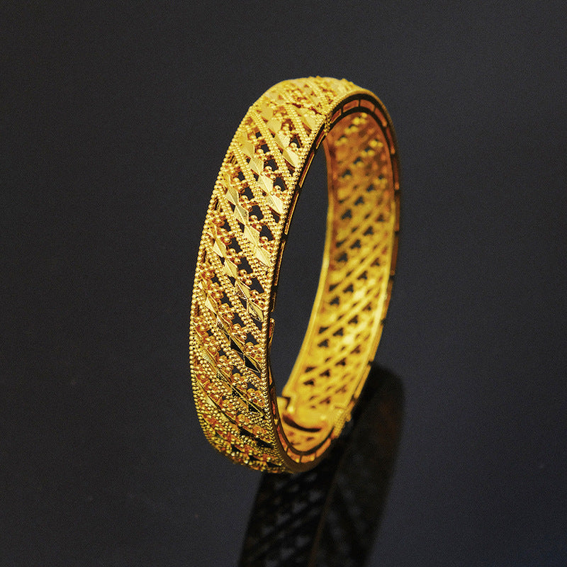 dubai women's bracelet middle eastern gold bracelet ethiopian saudi arabian wedding bridal jewelry