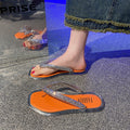 Fashion rhinestone flip-flops for women summernew arrival sparkling crystal transparent outwearnon-slipabrasion resistant flip-flops