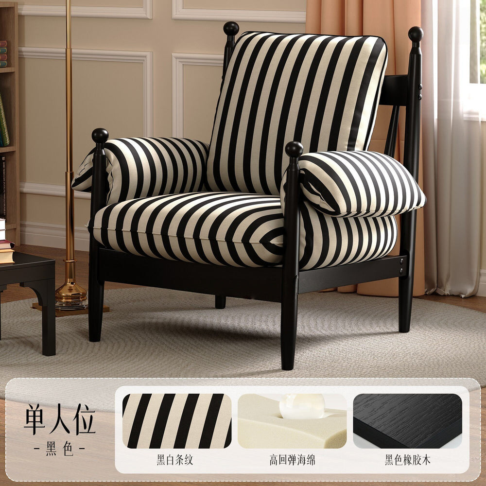 French red black chair casual sofa chair solid wood backrest for home designer medieval styleaccessible luxury lazy casual chair