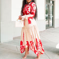 Amazon european and american women's summer new long-sleeved printed turn-down collar irregular loose plus size african export dress