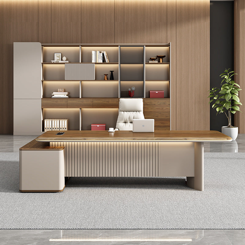 Luxury executive desk office desk minimalist chairman president desk executive office table manager office desk and chair set