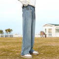 Girlloose pantsjeansspring & fallnew arrivalstraight-leg pantskids pants middle girl big childpantsloose