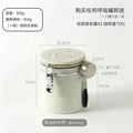 Stainless steel 304 airtight coffee bean storage canister with spoon - also suitable for tea, features one-way valve for vacuum sealing