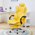 [luxury comfortable sponge seat cushion] yellow + headrest + footrest