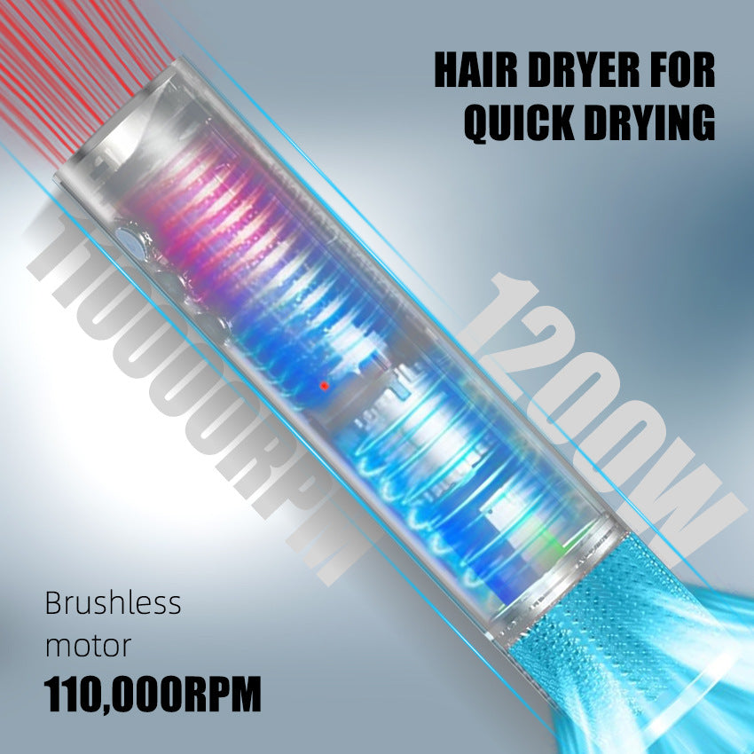 Cross-border five-in-one hot air comb, high-speed brushless hair dryer, curling iron, hair straightener, three-purpose multi-functional hair dryer comb