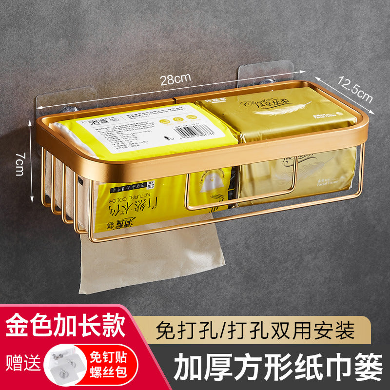 No punching toilet tissue box toilet toilet toilet paper roll paper toilet paper toilet paper storage wall-mounted rack