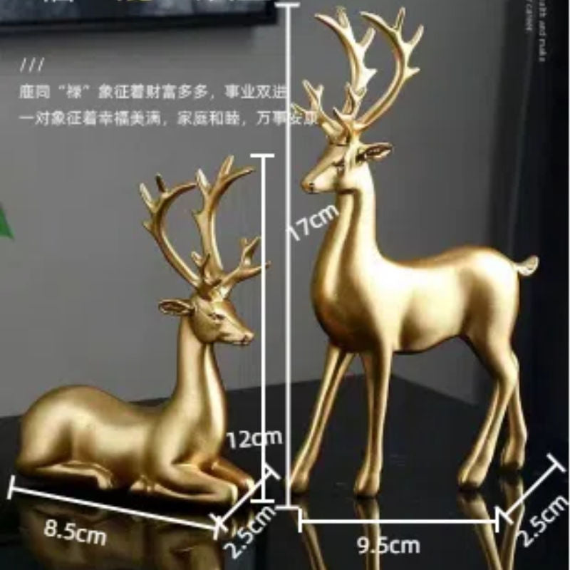 Lucky deer figurine - creative wine cabinet decoration for living room, office desk, home, housewarming gift, moving gift