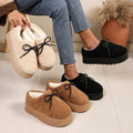Wholesale women's plus size winter  new fleece-lined ankle boots with straps and thick soles - wool, fleece, and cotton snow boots