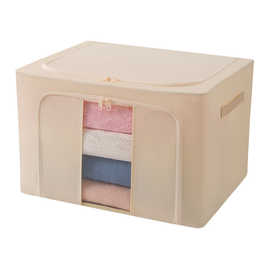 Household non-woven large-capacity storage box sorting clothes and sundries artifact thickened folding cover moisture-proof removable