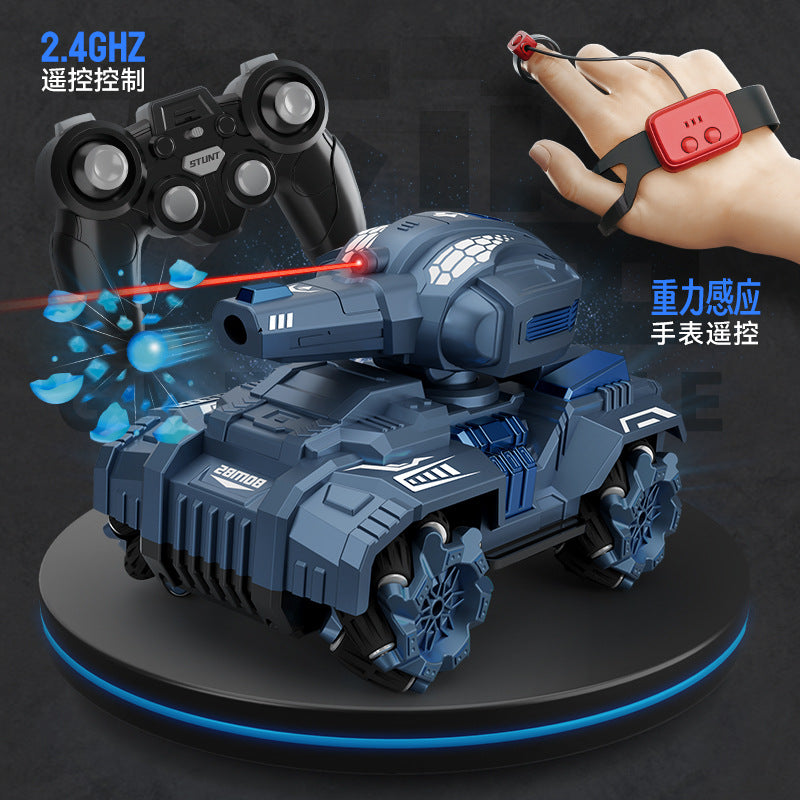 gesture-sensing tank water bomb remote control car wireless four-wheel drive off-road armored vehicle four-wheel drive car boy toy