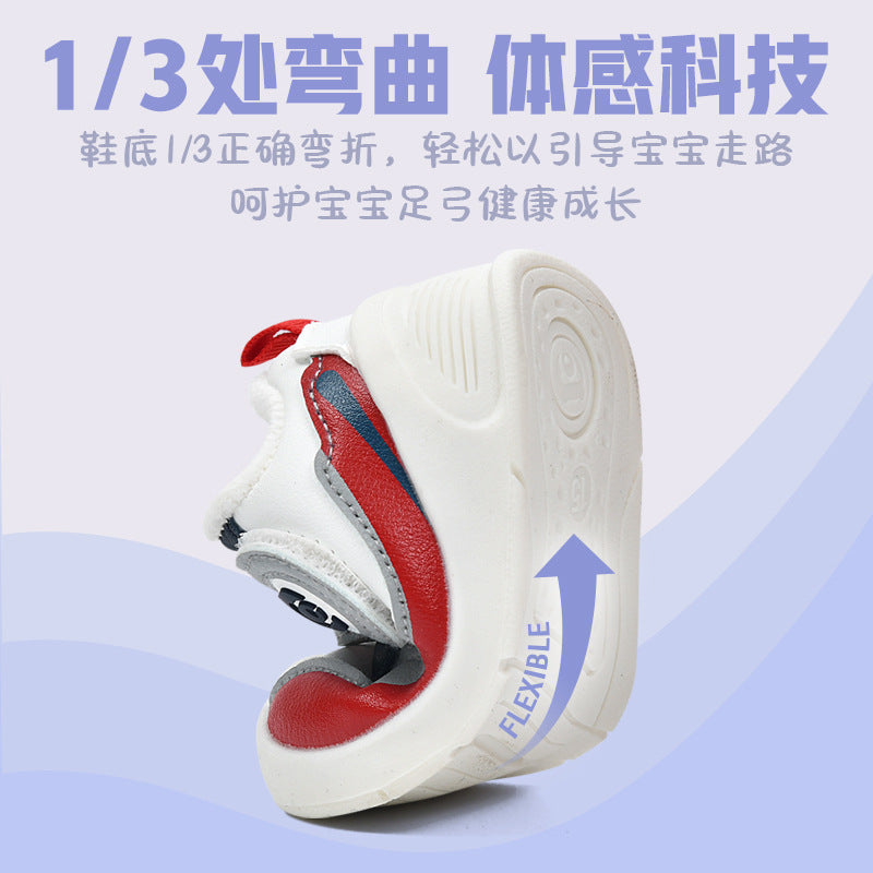 Toddler shoes for baby boys 0-1-3 years old, autumn/winter infant shoes for baby girls, soft sole children's shoes, fleece-lined and thickened cotton shoes