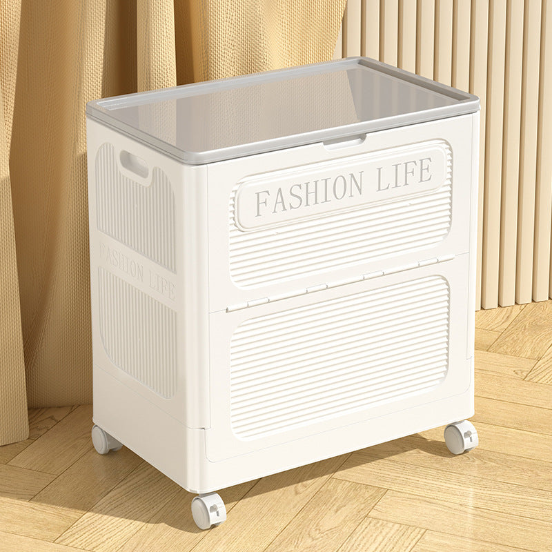 Customized clothes storage box, large capacity storage basket, household flip cover finishing box, foldable quilt storage cabinet