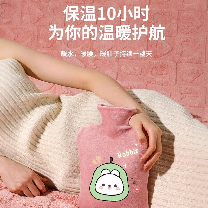 Hot water bottle, hot water, warm water, water filling, warm belly, belly application, thickened explosion-proof hot compress, bed special water filling silicone