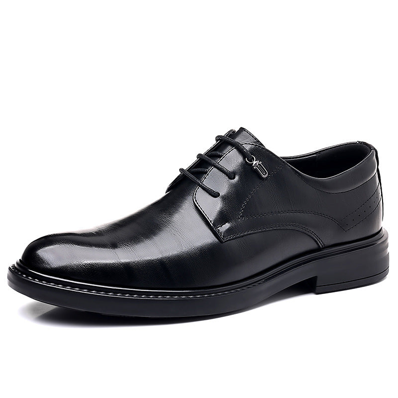 Men's leather dress shoes - soft leather, soft sole - live stream, business formal, youth casual, groomsmen, wedding shoes
