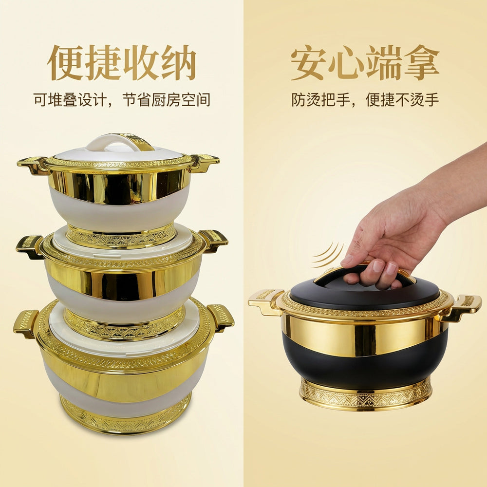 Factory price food warmer container 2.2l-4.4ml-6.5l 3pcs thermal insulation box