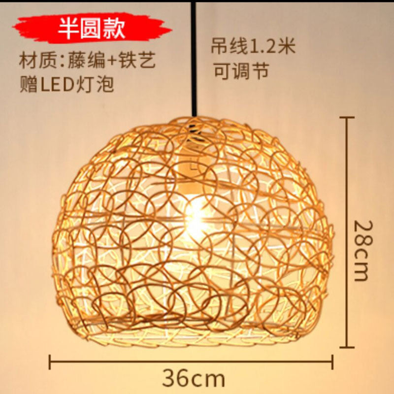 Japanese chandelier restaurant light tatami light new Chinese bamboo lamp zen light tea room light Chinese style bamboo art lighting