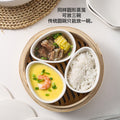 Ceramic household stew pot steamed egg with lid restaurant tea snack steamer special creative water drop steaming bowl egg custard dessert bowl