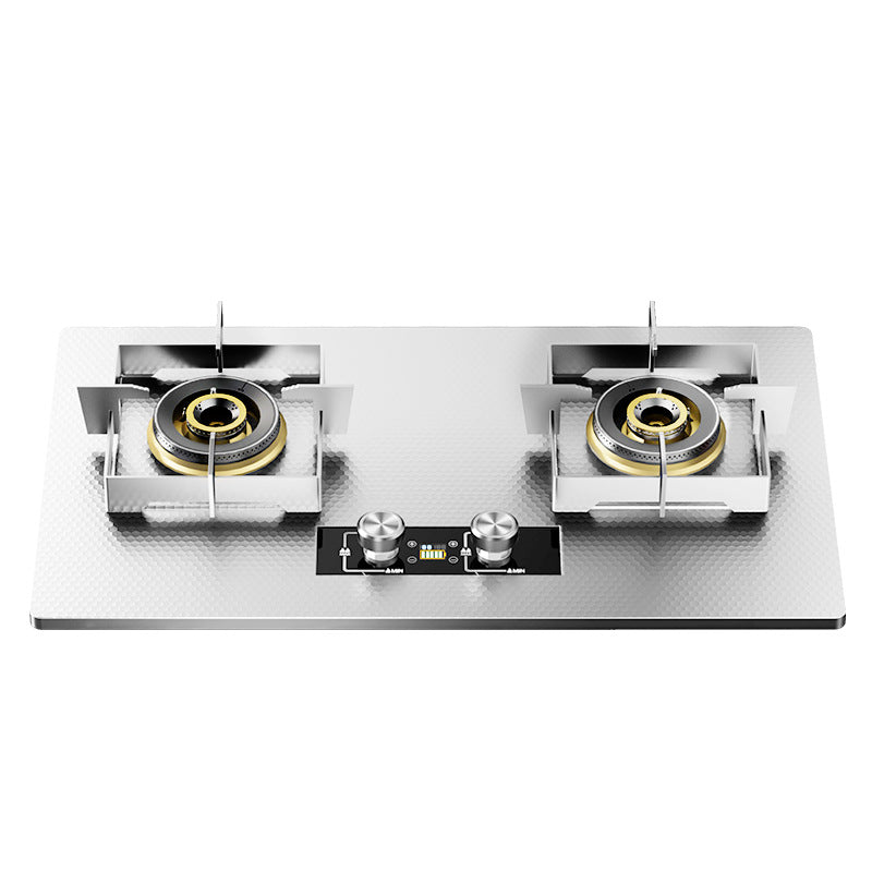 Onami stainless steel honeycomb scratch-resistant gas stove double burner for home use, all-copper direct injection, compatible with natural gas, lpg, and propane