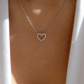 Wholesale alloy heart necklaces - european & american cross-border jewelry - versatile diamond-studded choker - women's water wave chain - high-end necklace