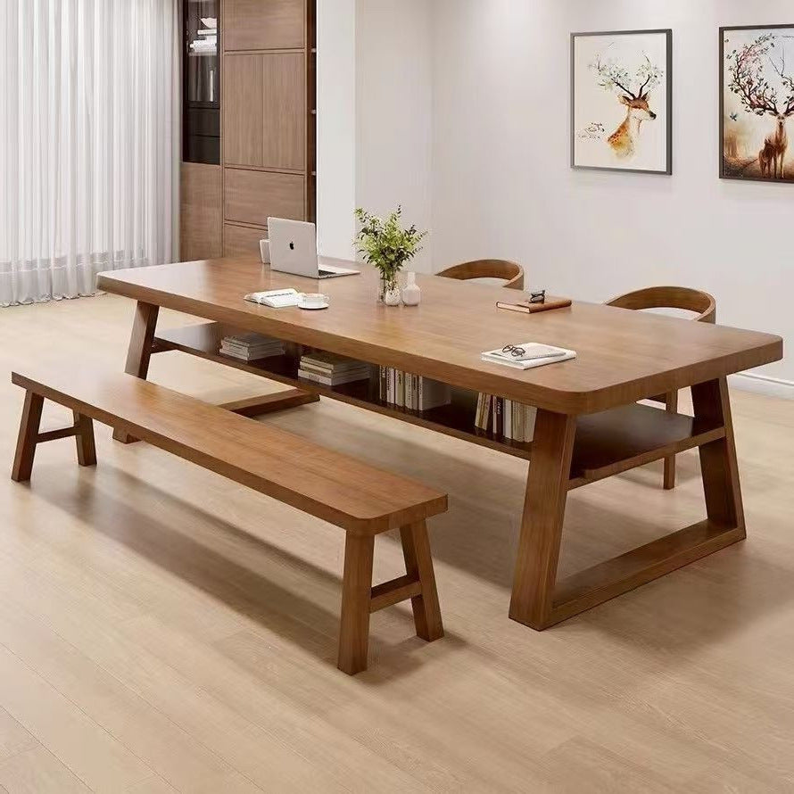 Nordic solid wood desk living room double study table modern minimalist computer desk home calligraphy desk office desk european and american style