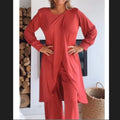 fashion new women's long sleevessuitloose pantssuitasymmetricalfashioncasual cross plus size two pieces