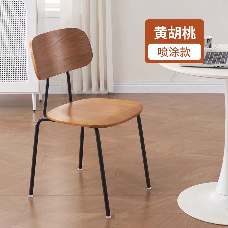 Dining chair Home Nordic medieval chair Modern Internet celebrity simple retro light luxury designer restaurant backrest stool