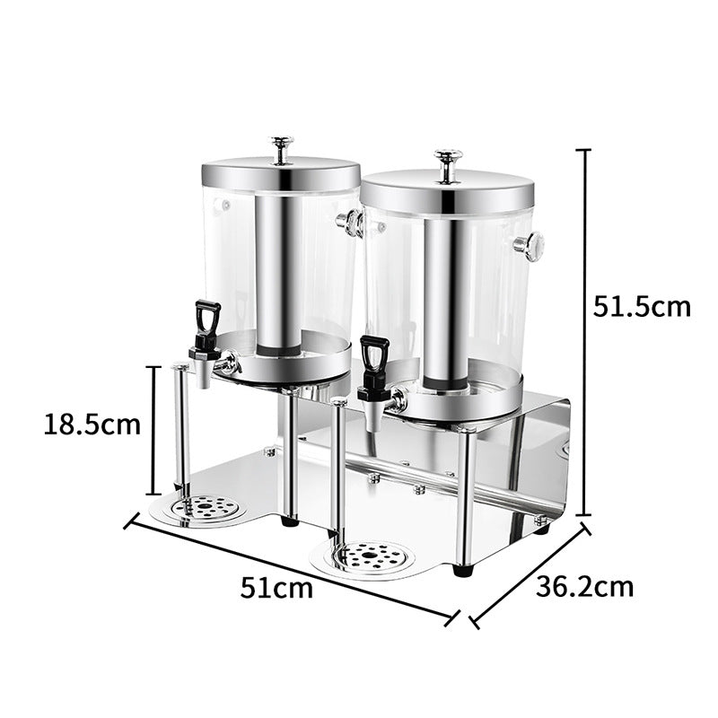 Hot and cold tripod, hotel commercial beverage bucket, stainless steel visual beverage machine, juicer, Korean juice tripod