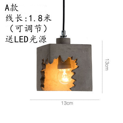 Wabi sand wind bedside small chandelier modern simple single head decoration creative personality atmosphere Zhongshan lamps yellow cave stone