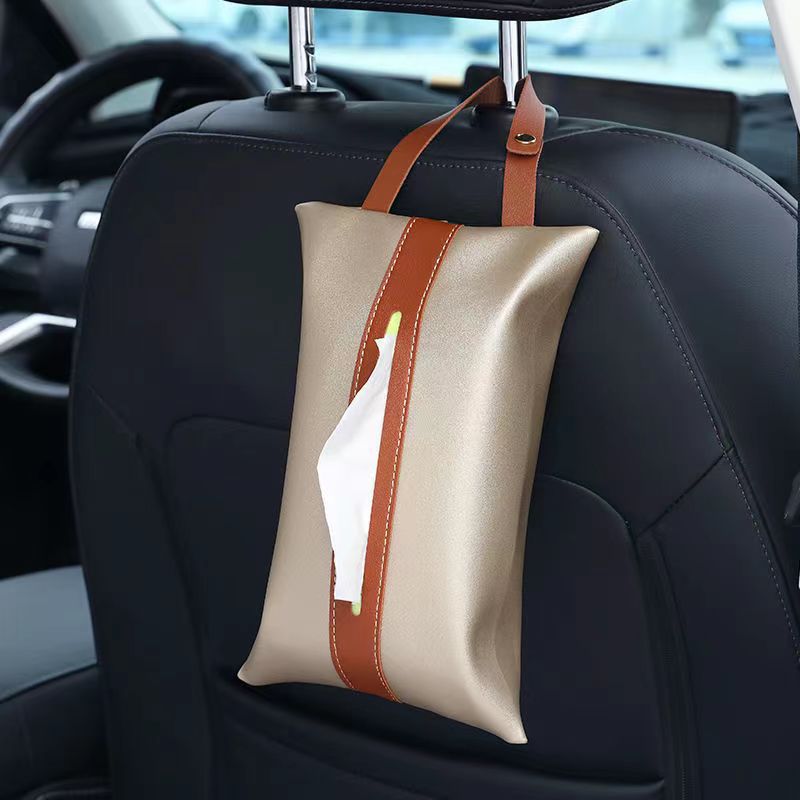 Premium high-value straps Car tissue box Home bathroom Restaurant leather pumping carton ins Universal bag
