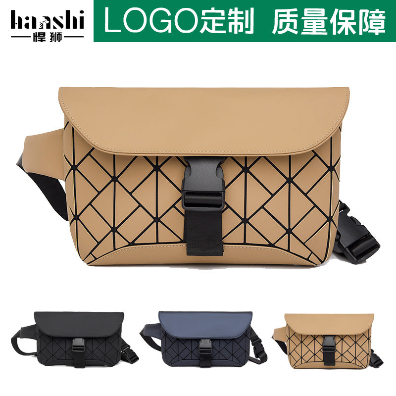 Fashion Men's Crossbody Bag Premium Sense Chest Bag Casual Fanny Bag One Shoulder Waterproof Men's Bag Travel Women's Shoulder Bag Tide