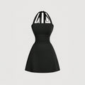 women's fashion: elegant & sexy halter dress - new spring/summer collection, slimming, high-waisted mini dress