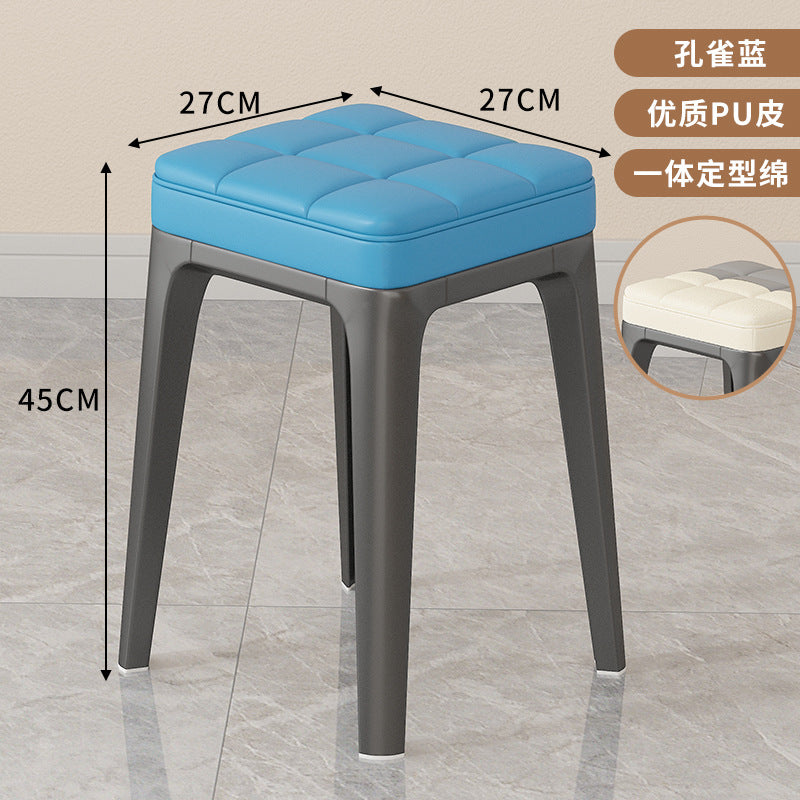 Modern minimalist plastic stool -  new arrival chair - dining chair - light luxury high-end feel - home use - small apartment dining table chair