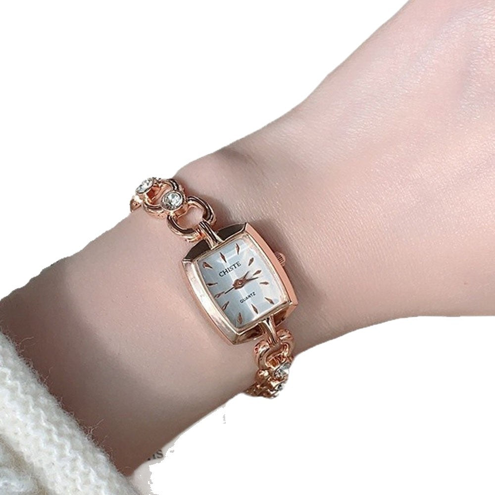 Mermaid bracelet watch - women's fashionable, trendy, niche design, minimalist & exquisite, ladies' chanel-inspired, mature style, inlaid
