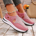 plus size  casualflats women's spring & fall new arrivalthick sole fly woven breathable velcro casual mesh shoes